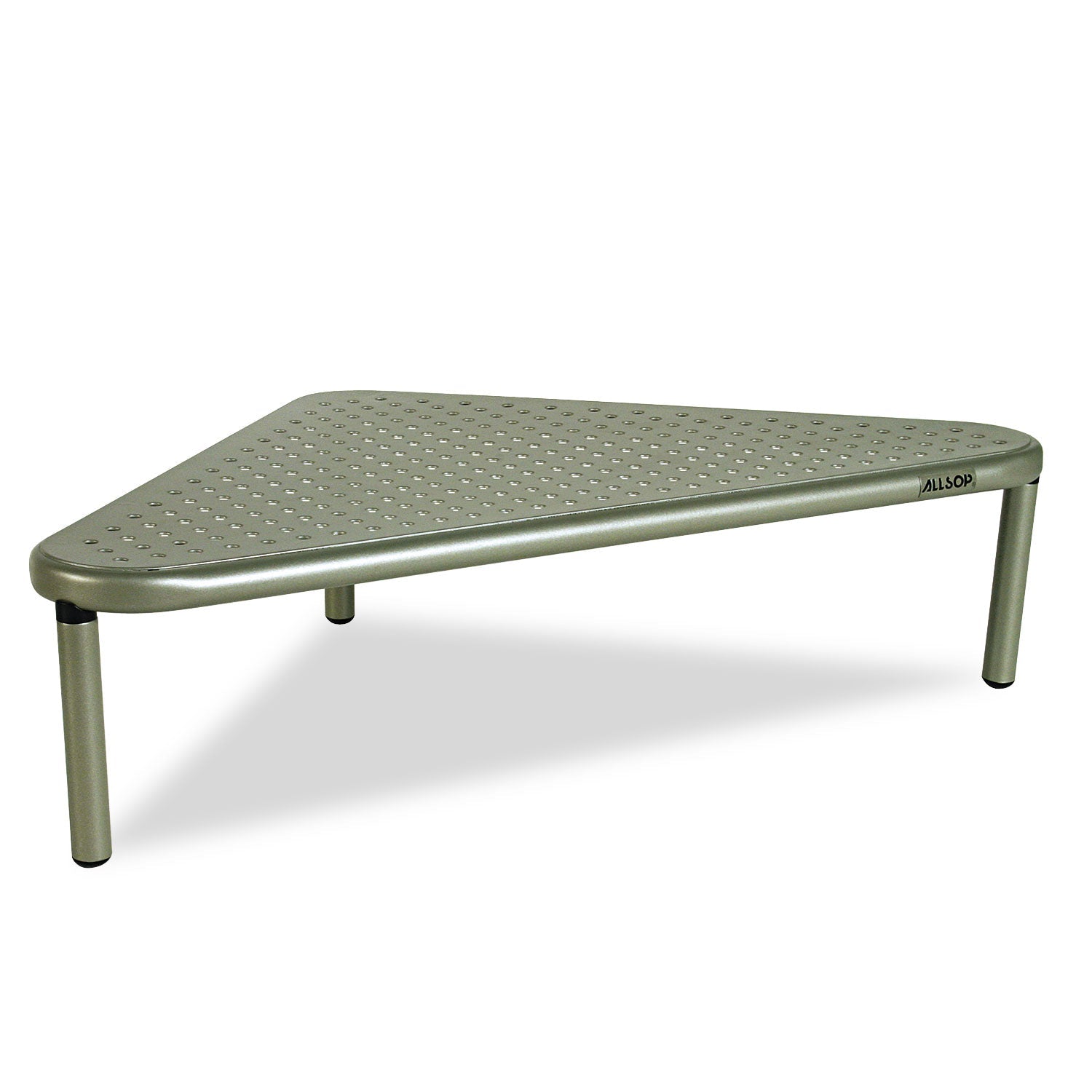 Allsop Metal Art Corner Stand, 20" x 11.5" x 5", Pewter, Supports 40 lbs