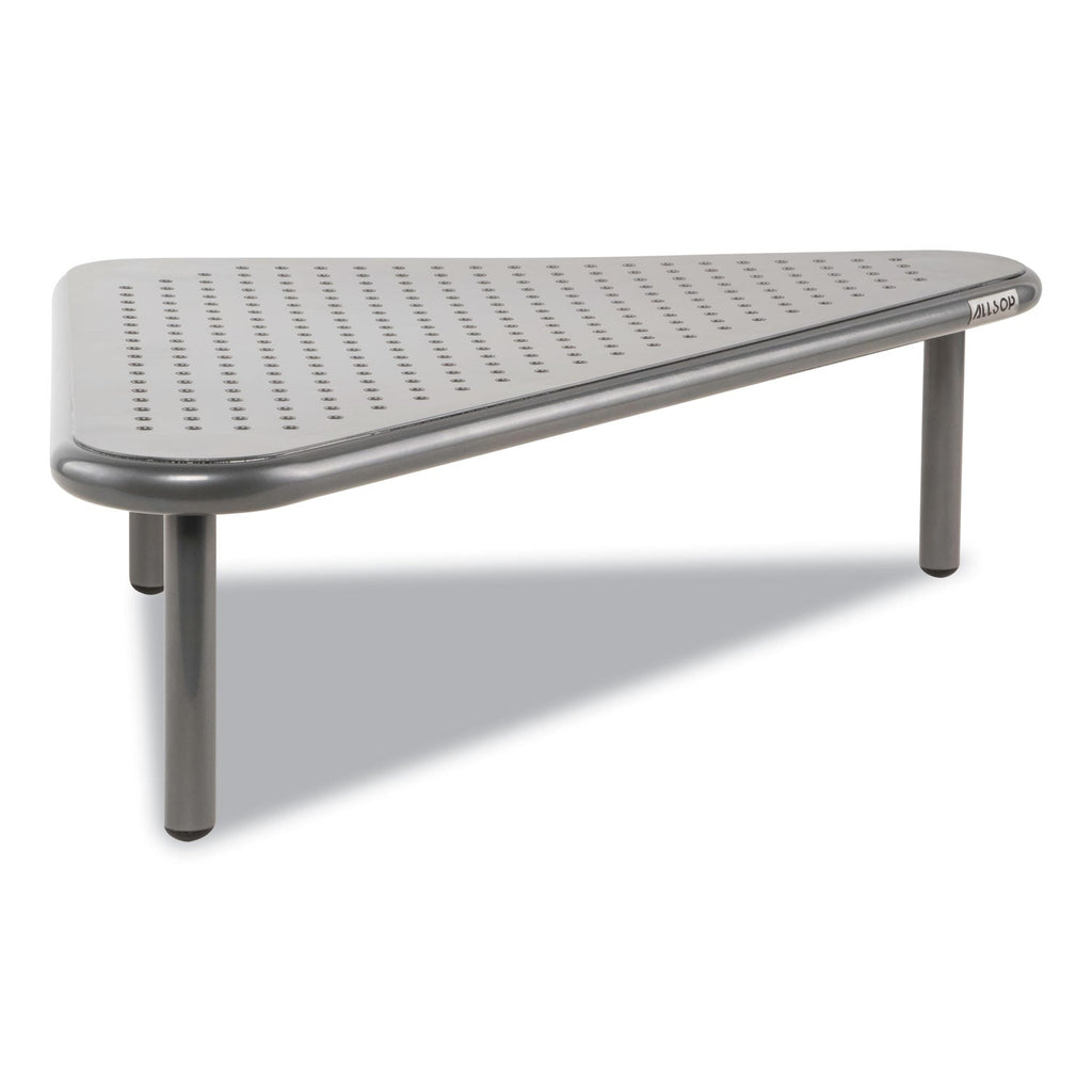 Allsop Metal Art Corner Stand, 20" x 11.5" x 5", Pewter, Supports 40 lbs