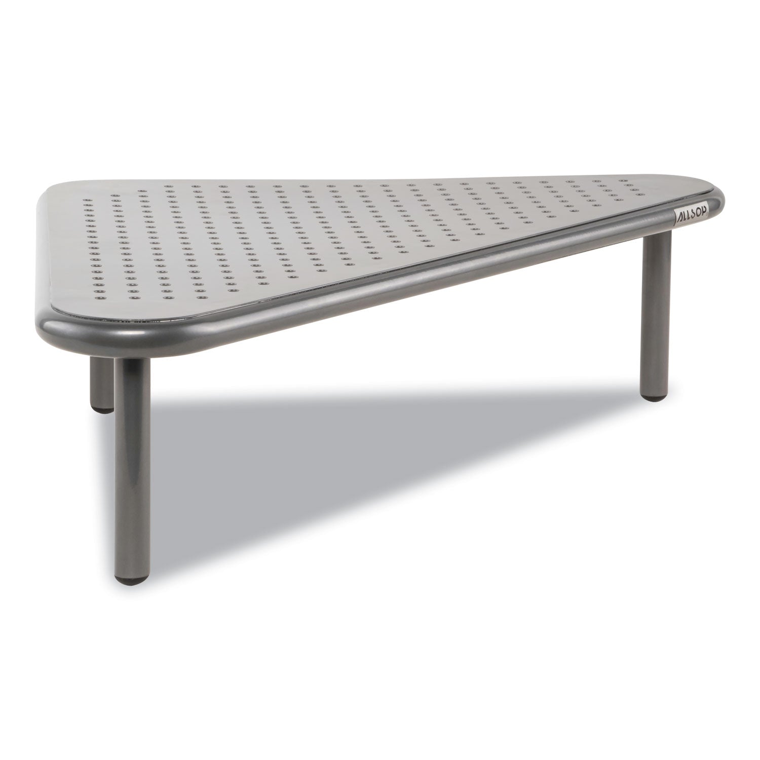 Allsop Metal Art Corner Stand, 20" x 11.5" x 5", Pewter, Supports 40 lbs